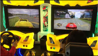 1-4 선수를 위한 동전에 의하여 운영하는 상회된 자동차 경주 비디오 게임 기계