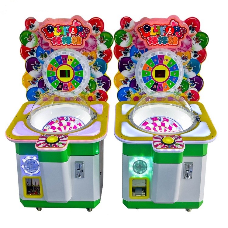 공장 가격 동전에 의하여 운영하는 아케이드 사탕 Lollipop 기계 현상 판매 게임 기계
